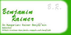 benjamin rainer business card